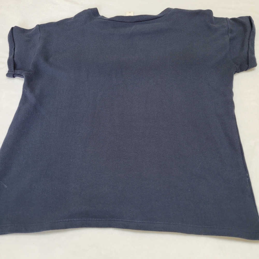 LOFT Navy Tee with Multicolor Embroidery - Picture 4 of 5